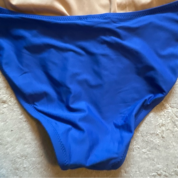 J Crew One Piece Monokini Cut Out Royal Blue Swim Suit Size 8 - Picture 10 of 15